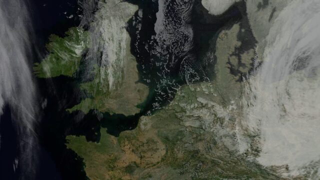 The same Meteor M2-4 pass reprocessed with a frost and snow enhancement